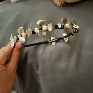Gold flower headband